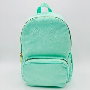 Stoney Clover Lane x Target Mint Green Terry Embossed Backpack Gold Hardware NWT